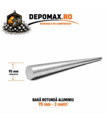 Bara rotunda aluminiu 95 mm, 3 metri, EN AW-6082